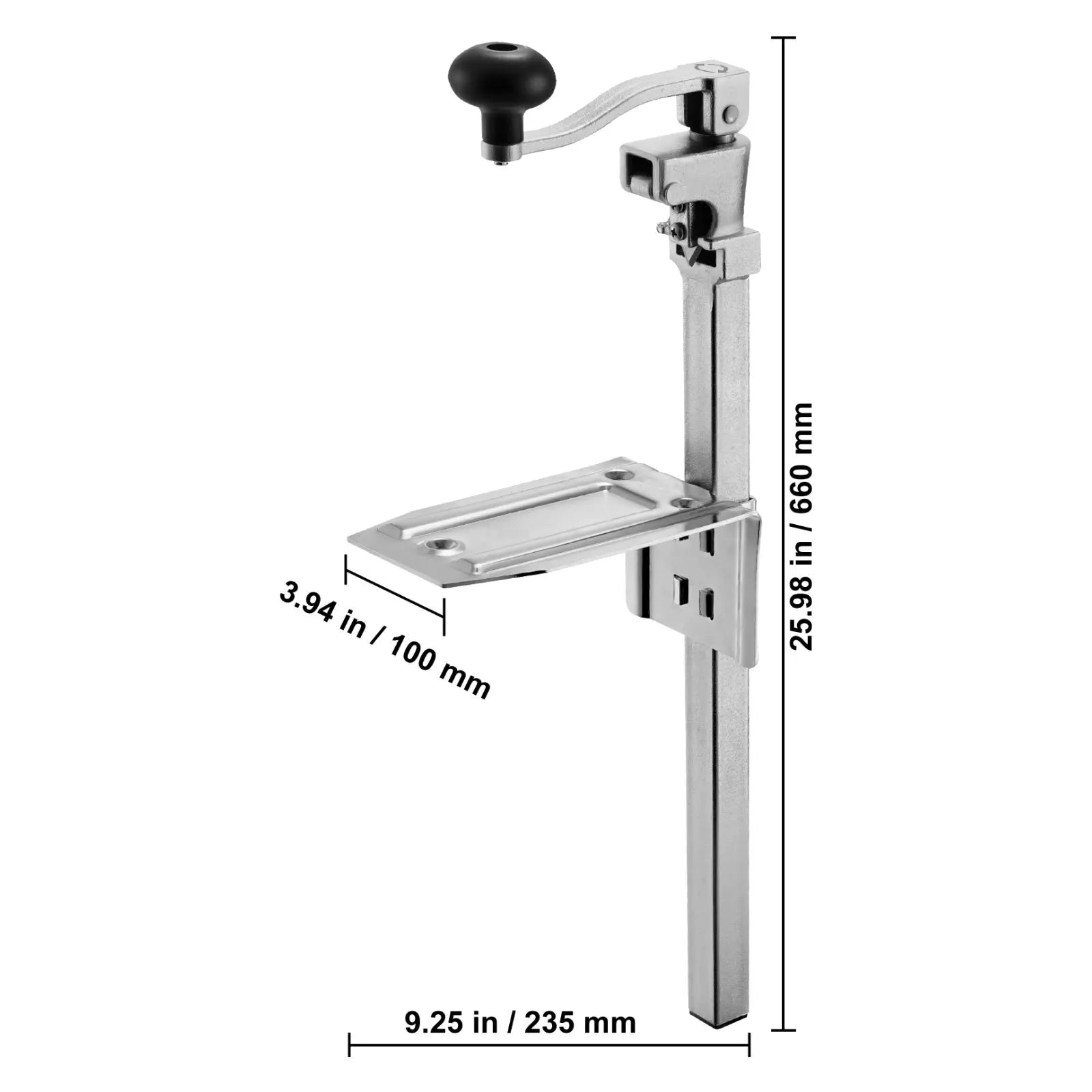 Commercial Can Opener, Heavy-Duty Manual Tabletop Cans Opener for Cans Up to 300 mm Height, Height-Adjustable Professional Can Openers Fixed with Screws, for Restaurant, Hotel, and Food Store - Image 8