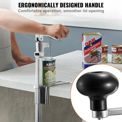 Commercial Can Opener, Heavy-Duty Manual Tabletop Cans Opener for Cans Up to 300 mm Height, Height-Adjustable Professional Can Openers with Stainless Steel Blade, for Restaurant & Food Store - Image 6