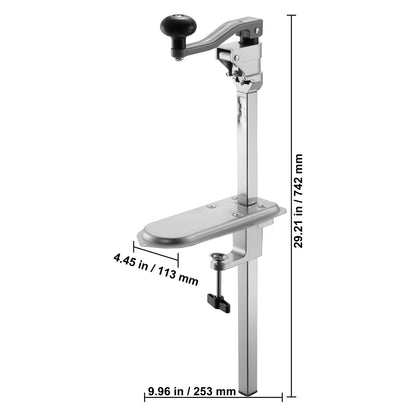 Commercial Can Opener, Heavy-Duty Manual Tabletop Cans Opener for Cans Up to 300 mm Height, Height-Adjustable Can Openers Fixed with Screws & Table Clamp, for Restaurant, Hotel, and Food Store - Image 8