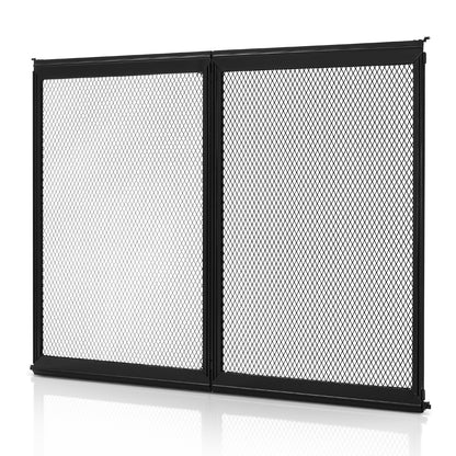 RV Screen Door Protector, 673.1 x 508 mm Door Grille, Easy to Install and Disassemble, Reinforced Breathable Protective Mesh, Aluminum Alloy Camper RV Entry Protector for Pet Protection, Black