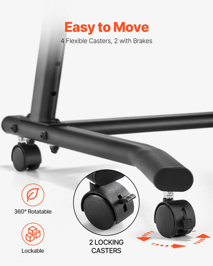 Mobile Cycling Desk Foldable Bike Trainer Fitness Desk with Lockable Wheel - Image 5