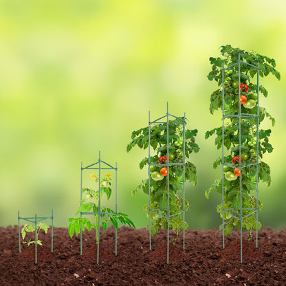 6 Packs Tomato Cages for Garden, 1230 mm Tomato Trellis Plant Stakes Support, Stackable Tall Plant Support Cage, for Raised Garden Bed, Vegetables Flowers and Climbing Plants - Image 8