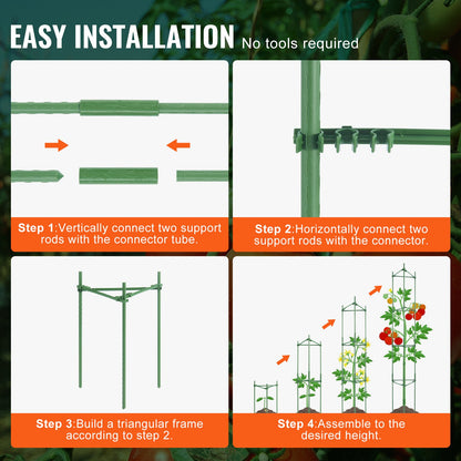 4 Packs Tomato Cages for Garden 1620 mm Tomato Plant Stakes Support Cage - Image 4