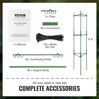 4 Packs Tomato Cages for Garden 1620 mm Tomato Plant Stakes Support Cage - Image 5