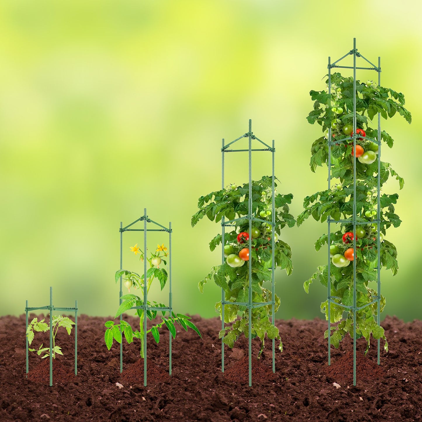 4 Packs Tomato Cages for Garden 1620 mm Tomato Plant Stakes Support Cage - Image 8
