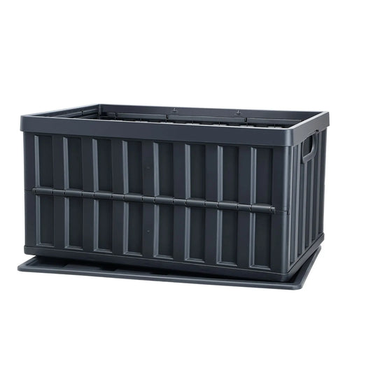 Collapsible Storage Bins with Lids, 65L 3 Packs, Folding Plastic Stackable Utility Crates with Handles, Large Heavy Duty Containers for Clothes, Toys, Books, Snack, Shoes, and Grocery Organizing