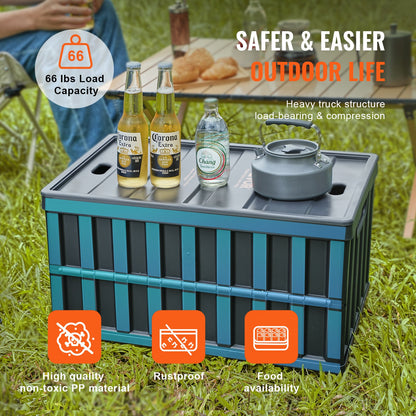Collapsible Storage Bins with Lids, 65L 3 Packs, Folding Plastic Stackable Utility Crates with Handles, Large Heavy Duty Containers for Clothes, Toys, Books, Snack, Shoes, and Grocery Organizing - Image 4