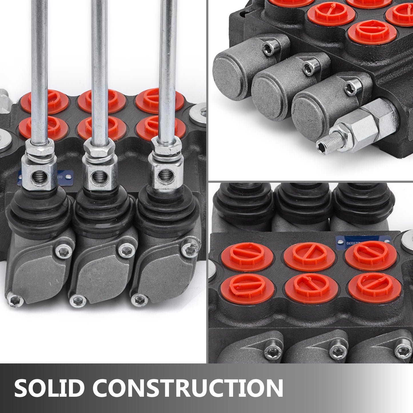 3 Spool Hydraulic Control Valve 11GPM Hydraulic Directional Control Valve Double Acting Hydraulic Valve for Tractors Loaders Tanks - Image 2