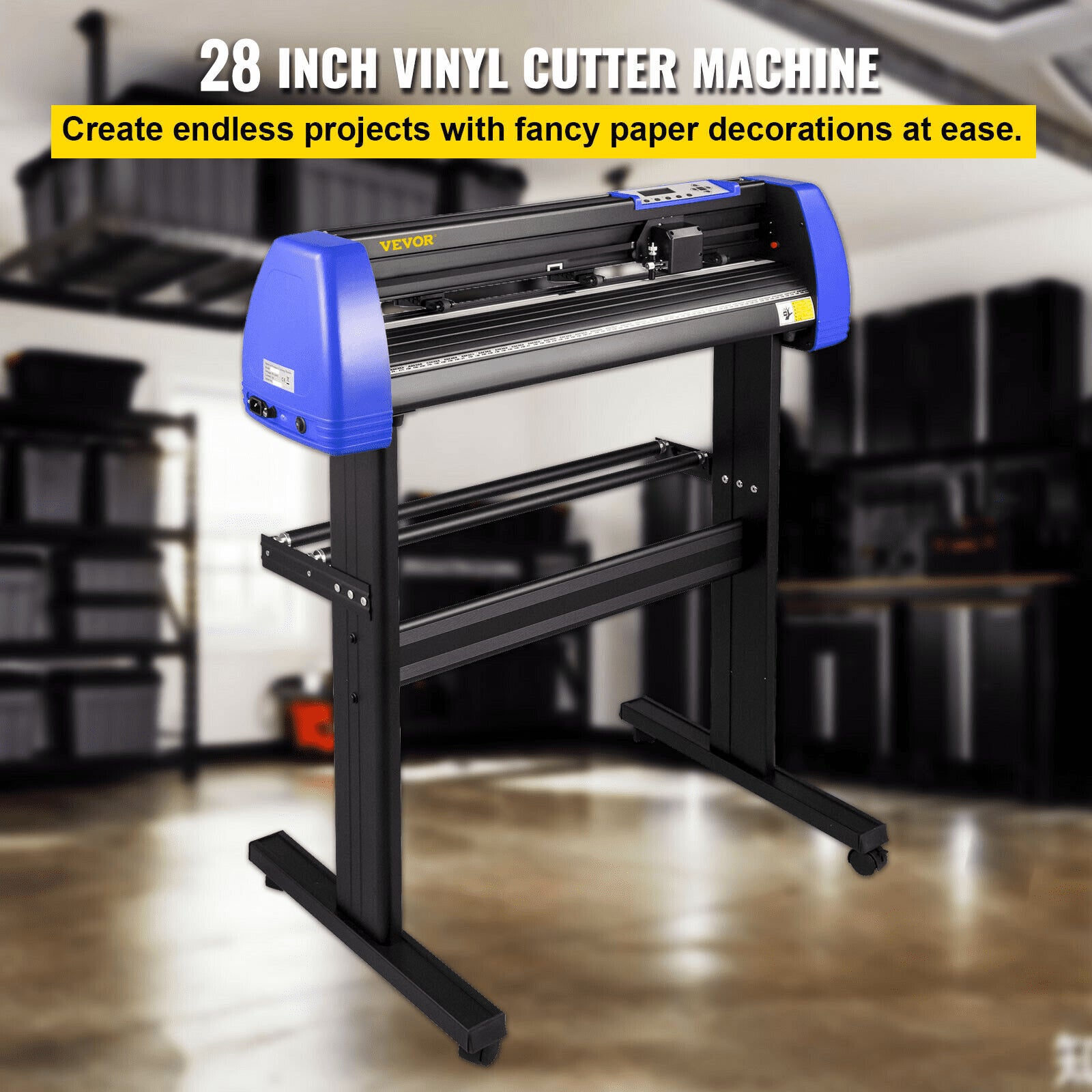 720mm Vinyl Cutter/Plotter Sign Cut Machine Software 20 Blades LCD Black - Image 2