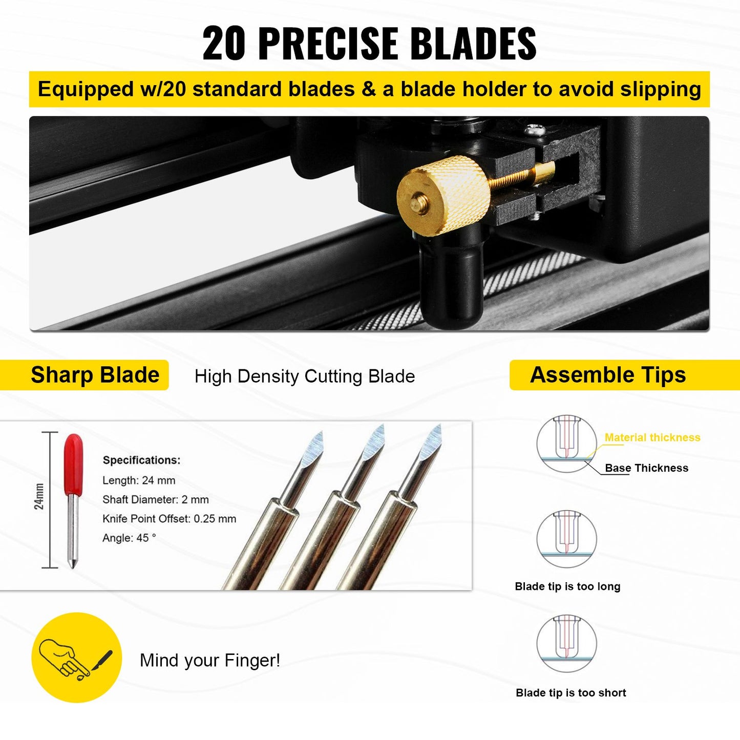 720mm Vinyl Cutter/Plotter Sign Cut Machine Software 20 Blades LCD Black - Image 6