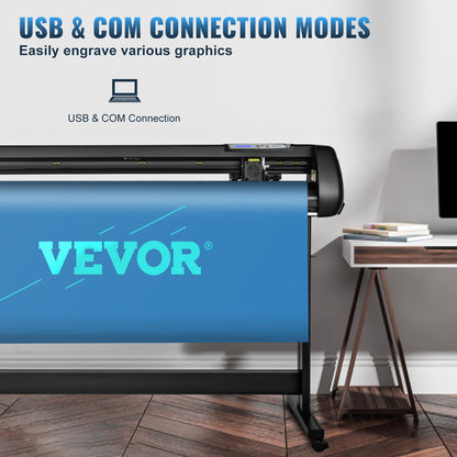 Vinyl Cutter, 53inch Vinyl Cutter Plotter with Stand, Adjustable Speed Force for Sign Making Vinyl Plotter, SignMaster Software Vinyl Tape Tools Vinyl Printer Available with COM/USB/Bluetooth - Image 4