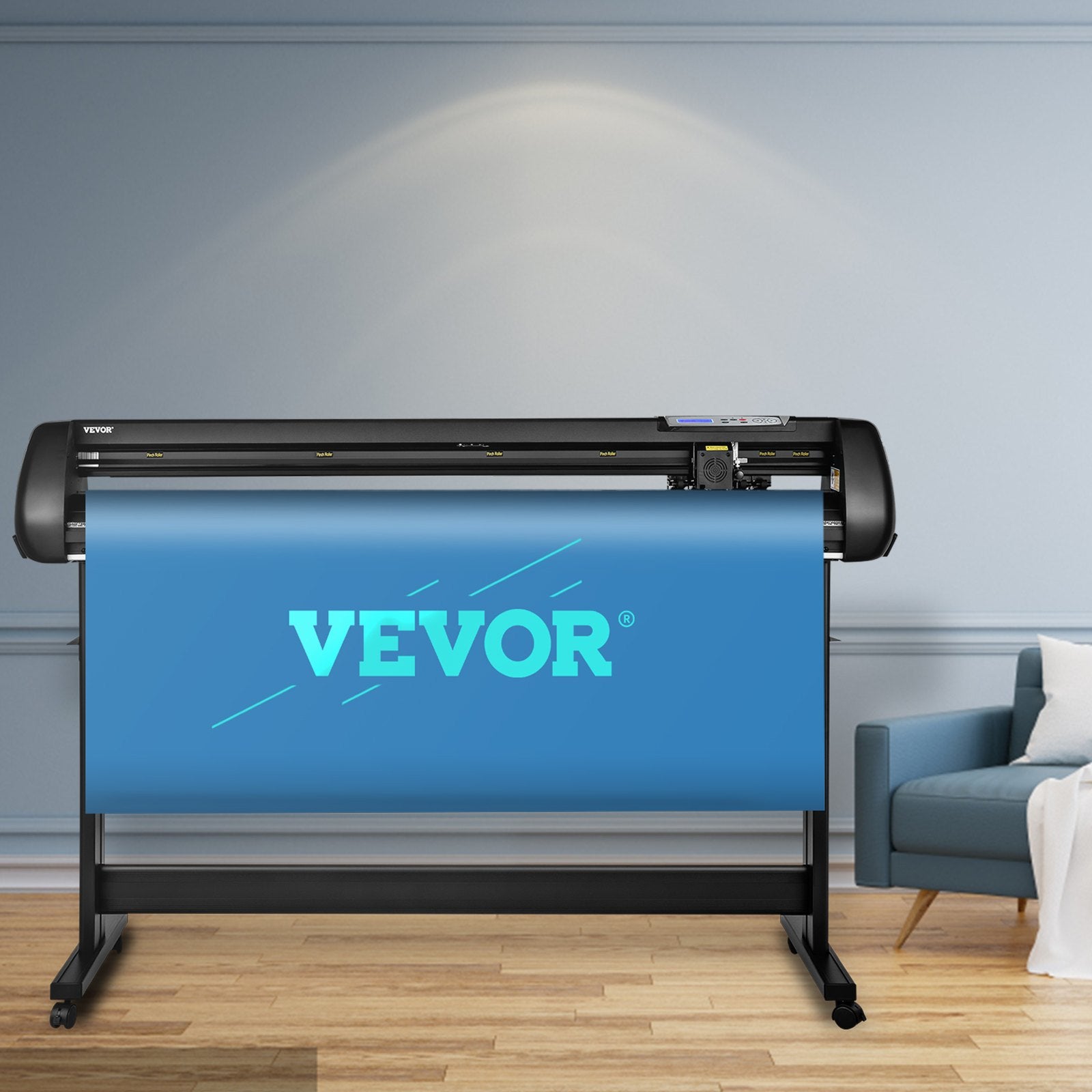 Vinyl Cutter, 53inch Vinyl Cutter Plotter with Stand, Adjustable Speed Force for Sign Making Vinyl Plotter, SignMaster Software Vinyl Tape Tools Vinyl Printer Available with COM/USB/Bluetooth - Image 8