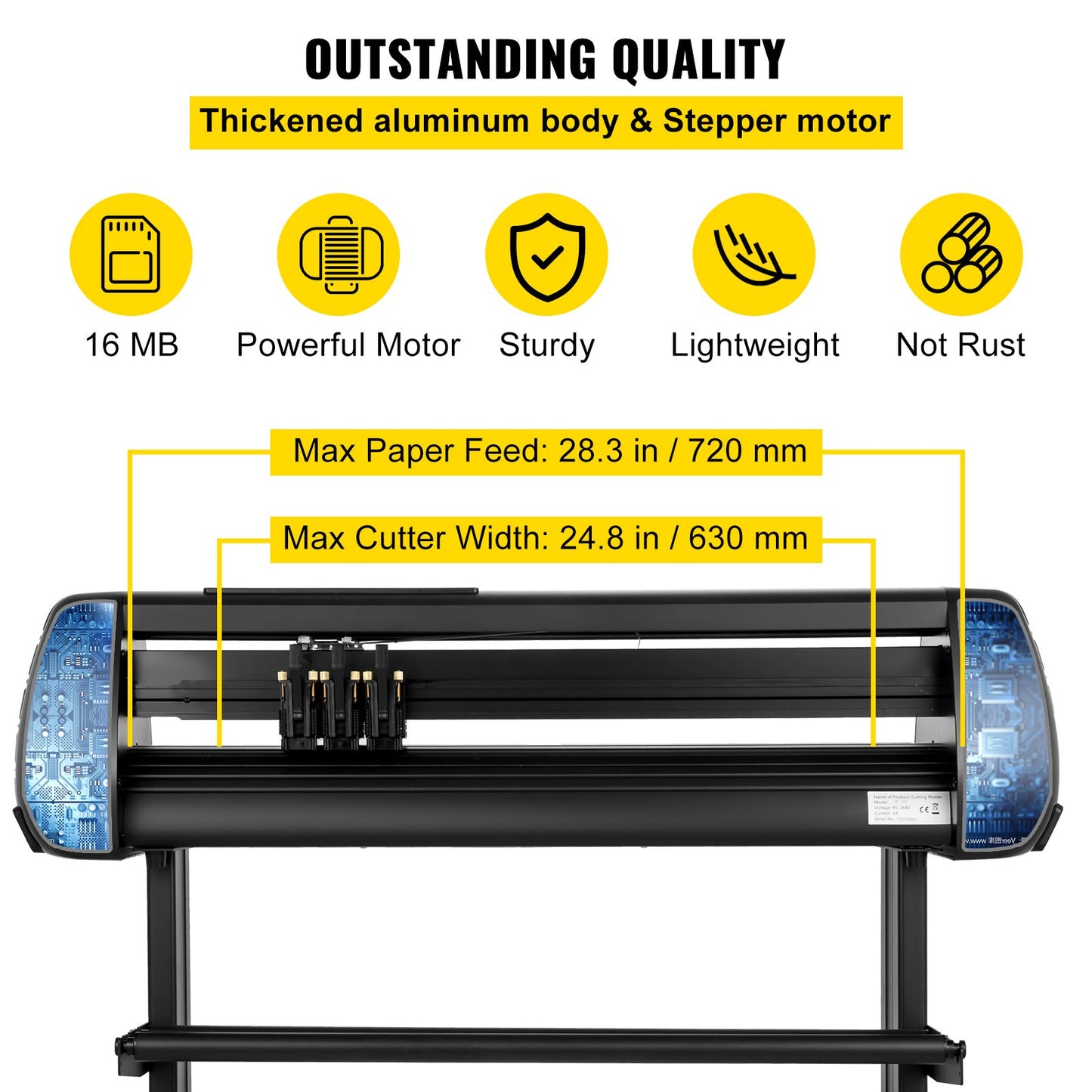 Vinyl Cutter, 28inch Paper Feed Cutting Plotter Bundle, Adjustable Force & Speed Vinyl Printer with Powerful Stepper Motors, Signmaster Software Bundle Kit Compatible with Windows System - Image 3