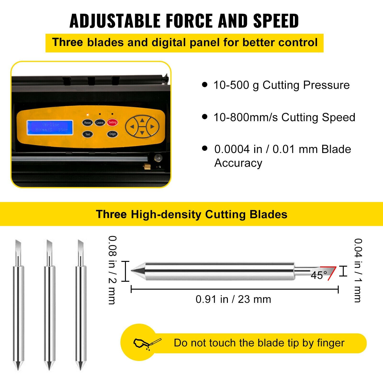 Vinyl Cutter, 28inch Paper Feed Cutting Plotter Bundle, Adjustable Force & Speed Vinyl Printer with Powerful Stepper Motors, Signmaster Software Bundle Kit Compatible with Windows System - Image 4