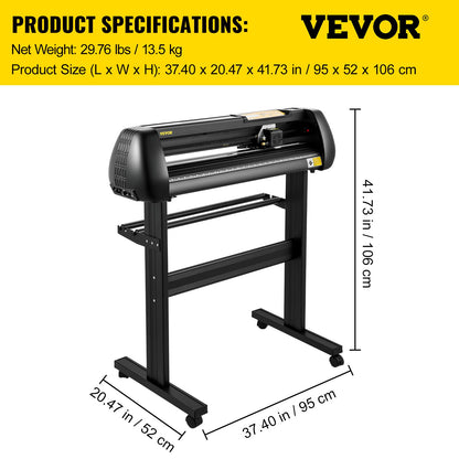 Vinyl Cutter, 28inch Paper Feed Cutting Plotter Bundle, Adjustable Force & Speed Vinyl Printer with Powerful Stepper Motors, Signmaster Software Bundle Kit Compatible with Windows System - Image 7