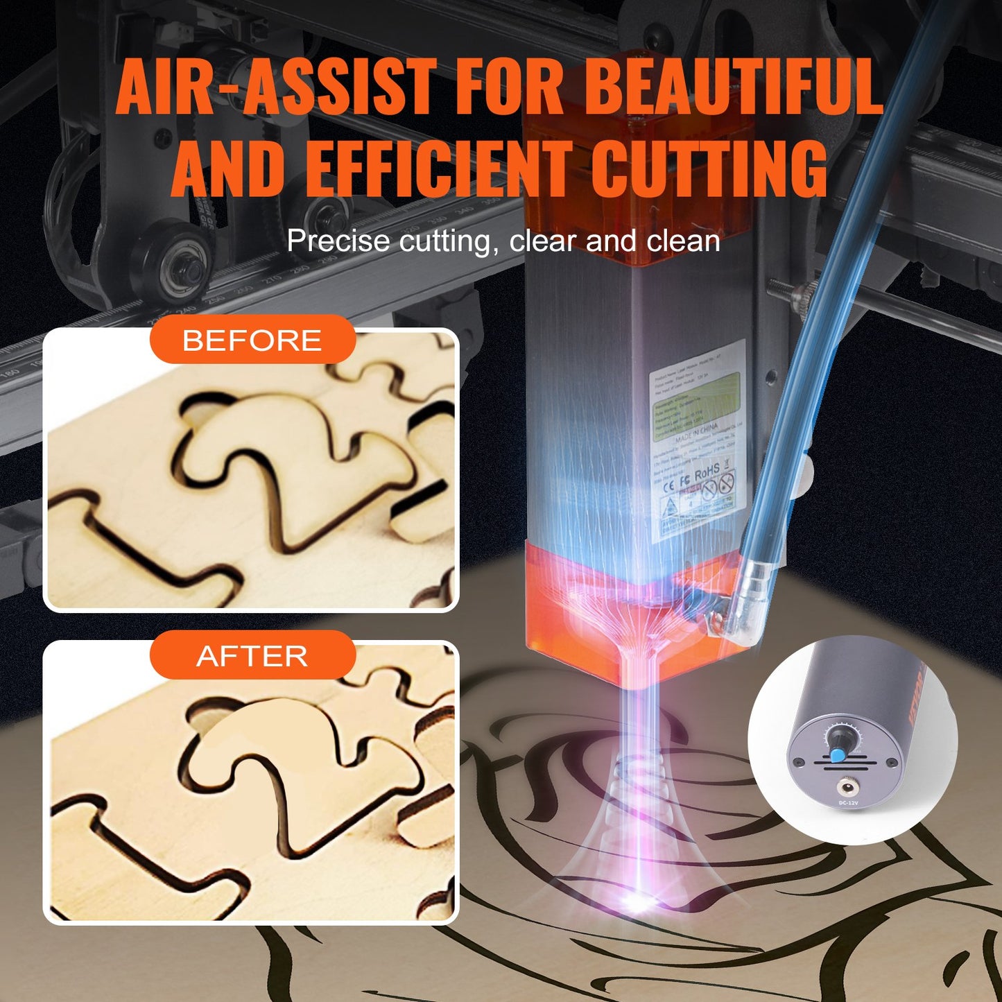 Laser Engraver, 10W Output Laser Engraving Machine, 15.7" x 15.7" Large Working Area, 10000mm/min Movement Speed, Compressed Spot with Eye Protection, Laser Cutter for Wood, Metal, Acrylic - Image 4