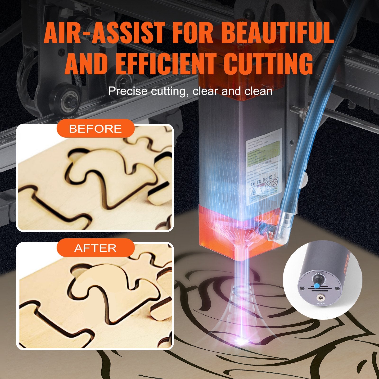 Laser Engraver, 10W Output Laser Engraving Machine, 15.7" x 15.7" Large Working Area, 10000mm/min Movement Speed, Compressed Spot with Eye Protection, Laser Cutter for Wood, Metal, Acrylic - Image 4