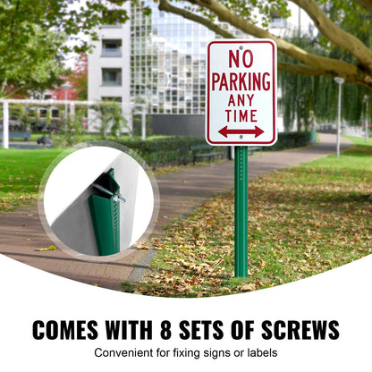6FT U-Channel Sign Post, 4Pack Green Heavy Duty Steel Fixed Fence Post, Steel Fence U-Channel Sign for Garden, Courtyard, Farm or Traffic Intersection - Image 4
