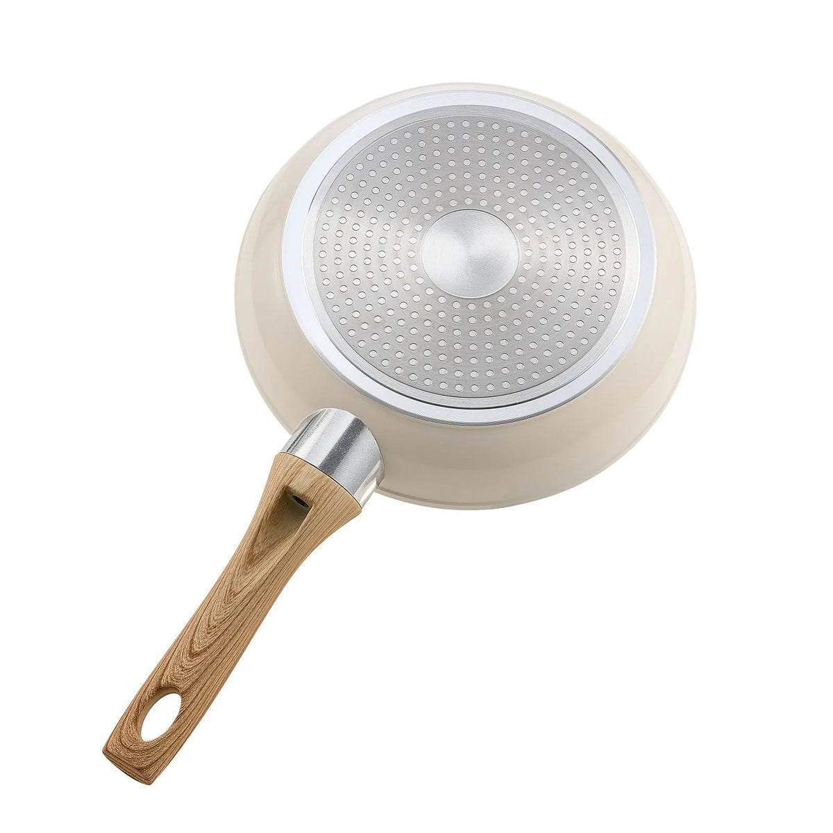 Frying Pan Skillet, Aluminum Egg Fry Pans, 3 Pcs (200, 240, 280 mm), Nonsitck Ceramic Heavy-Duty Skillets with Heat-Resistant Handle, Chef's Kitchen Cookware for Gas, Electric, Induction, Beige - Image 9