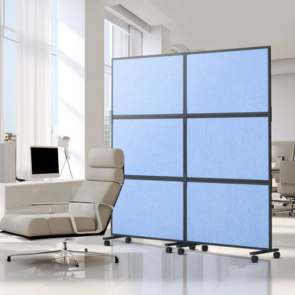 Acoustic Room Divider Partition Panel Privacy Screen 2 Pack Indigo Blue - Image 8