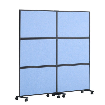 Acoustic Room Divider Partition Panel Privacy Screen 2 Pack Indigo Blue - Image 9