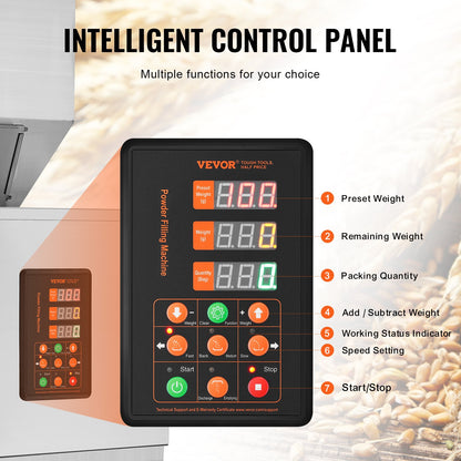 Particle Filling Machine, 10-1000g, Automatic Filler Machine with Foot Pedal, Stainless Steel Weighing Filling Machine, Weigh Filler Packing Machine for Beans Seeds Grains Tea Granular Packing - Image 4