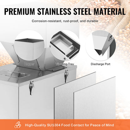 Particle Filling Machine, 10-1000g, Automatic Filler Machine with Foot Pedal, Stainless Steel Weighing Filling Machine, Weigh Filler Packing Machine for Beans Seeds Grains Tea Granular Packing - Image 6