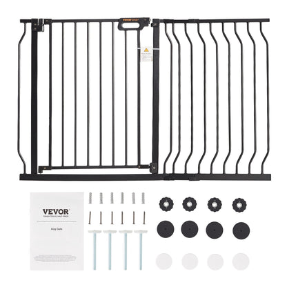 Baby Gate, 749-1229 mm Extra Wide, 762 mm High, Dog Gate for Stairs Doorways and House, Easy Step Walk Thru Auto Close Child Gate Pet Security Gate with Pressure Mount and Wall Mount Kit, Black - Image 9