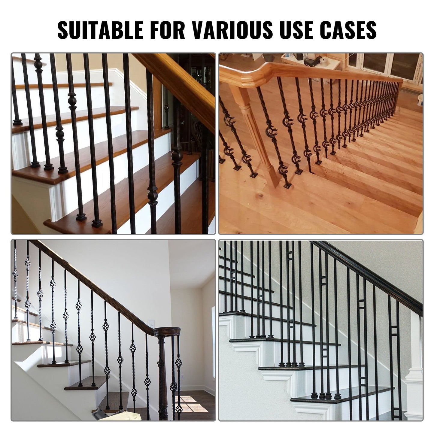 50 PCS Aluminum Alloy Baluster Flat Shoes Wrought Spindles for Staircase - Image 6
