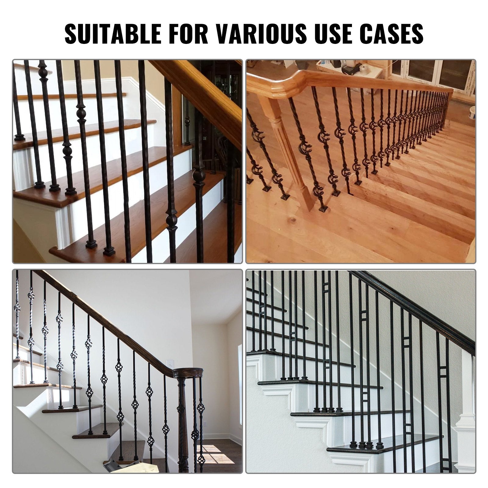50 PCS Aluminum Alloy Baluster Flat Shoes Wrought Spindles for Staircase - Image 6