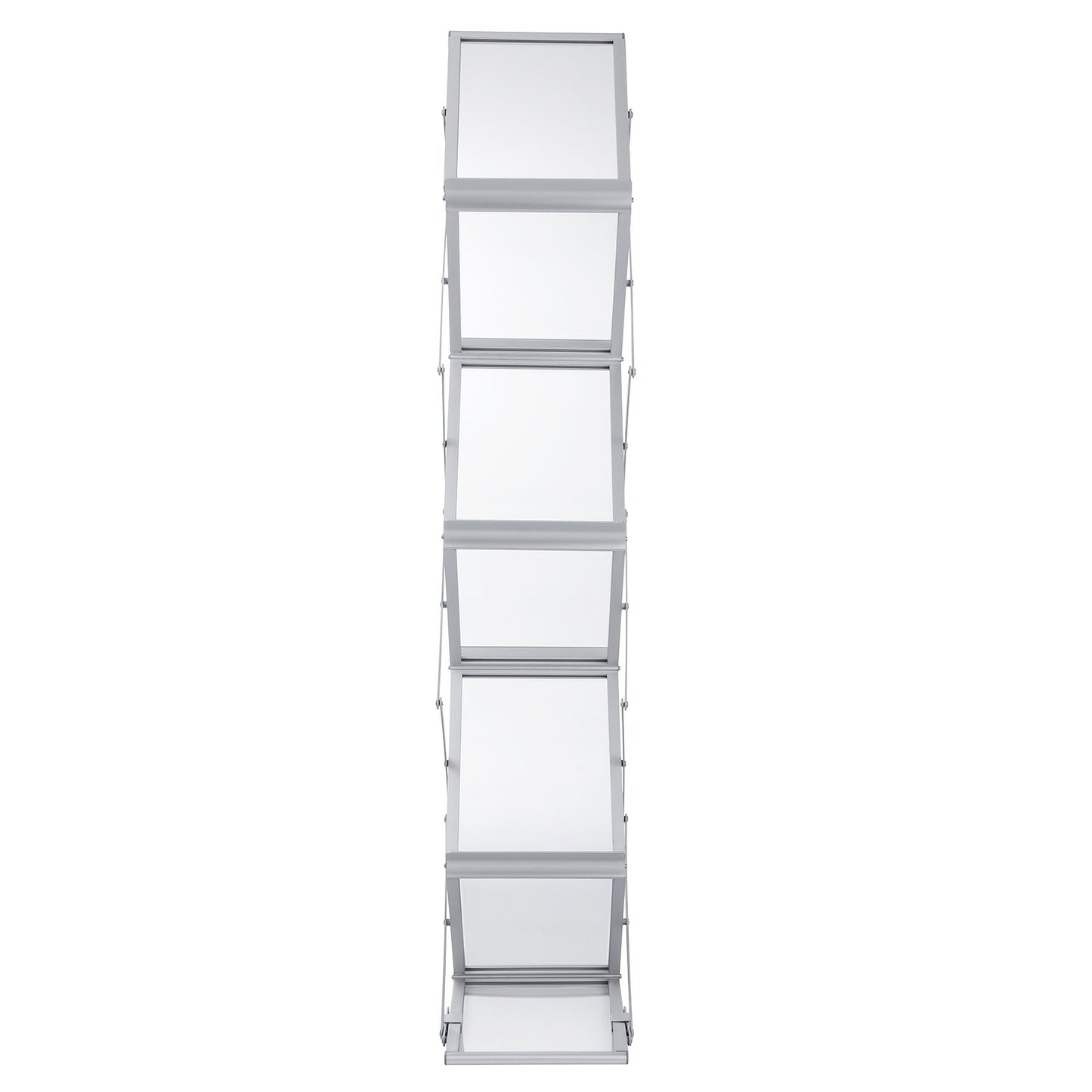 Literature Rack, 6 Pockets, Pop up Aluminum Magazine Rack, Lightweight Catalog Holder Stand w/Carrying Bag for Living Room, Hotel, Trade Show, Exhibition, Office - Image 9