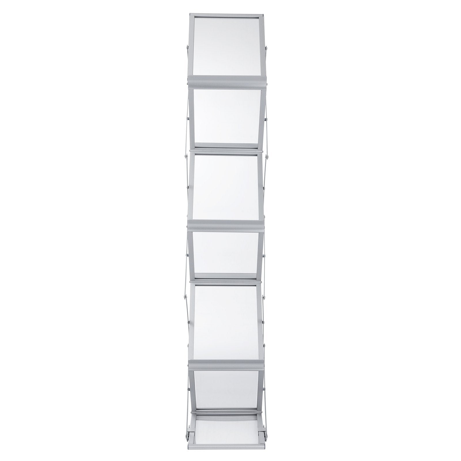 Literature Rack, 6 Pockets, Pop up Aluminum Magazine Rack, Lightweight Catalog Holder Stand w/Carrying Bag for Living Room, Hotel, Trade Show, Exhibition, Office - Image 9