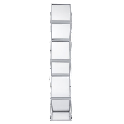 Literature Rack, 6 Pockets, Pop up Aluminum Magazine Rack, Lightweight Catalog Holder Stand w/Carrying Bag for Living Room, Hotel, Trade Show, Exhibition, Office - Image 9