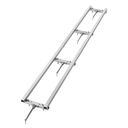 Rail Mill Guide System, 9 ft Milling Guide, 4 Crossbar Kits Chainsaw Mill Rail Guide, Aluminum Adjustable Saw Mill Rail System Work with Chainsaw Mills for Builders and Woodworkers