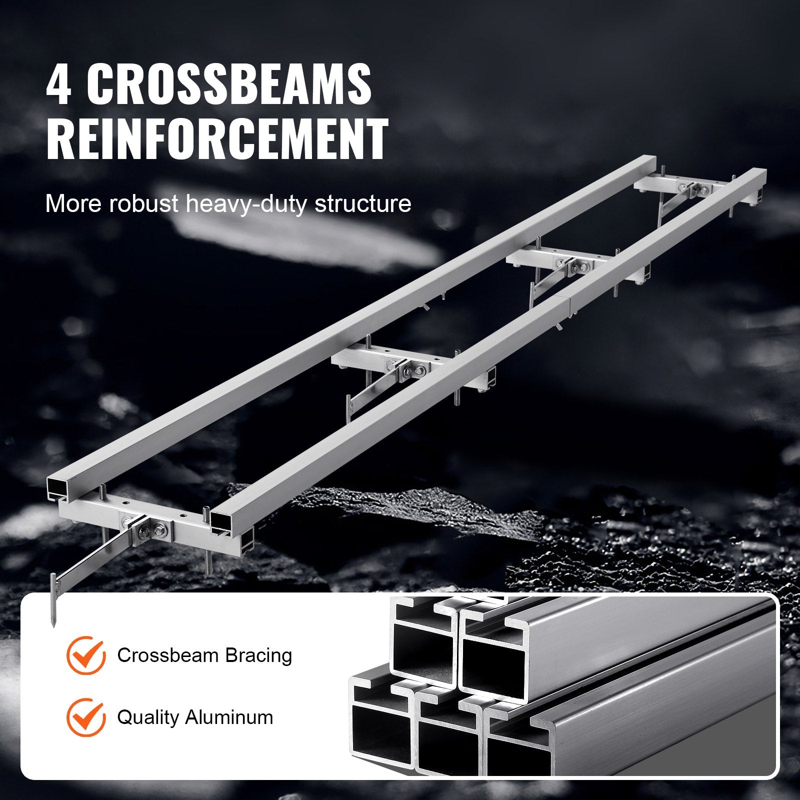 Rail Mill Guide System, 9 ft Milling Guide, 4 Crossbar Kits Chainsaw Mill Rail Guide, Aluminum Adjustable Saw Mill Rail System Work with Chainsaw Mills for Builders and Woodworkers - Image 4