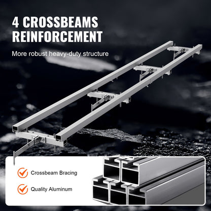 Rail Mill Guide System, 9 ft Milling Guide, 4 Crossbar Kits Chainsaw Mill Rail Guide, Aluminum Adjustable Saw Mill Rail System Work with Chainsaw Mills for Builders and Woodworkers - Image 4