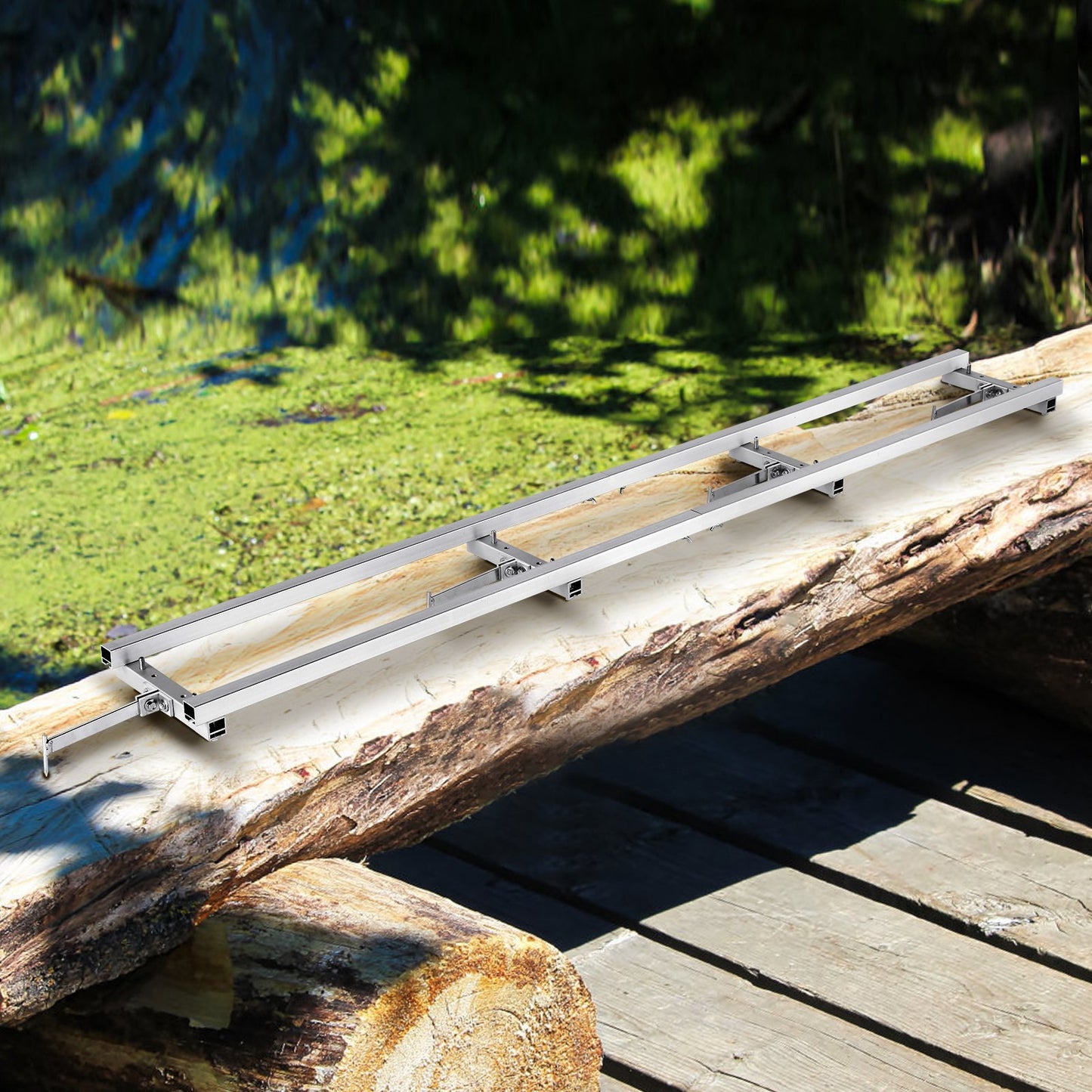 Rail Mill Guide System, 9 ft Milling Guide, 4 Crossbar Kits Chainsaw Mill Rail Guide, Aluminum Adjustable Saw Mill Rail System Work with Chainsaw Mills for Builders and Woodworkers - Image 8