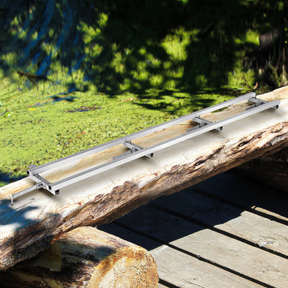 Rail Mill Guide System, 9 ft Milling Guide, 4 Crossbar Kits Chainsaw Mill Rail Guide, Aluminum Adjustable Saw Mill Rail System Work with Chainsaw Mills for Builders and Woodworkers - Image 8