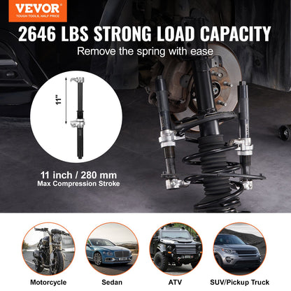 Coil Spring Compressor Tool, 2 pcs Heavy Duty Macpherson Strut Spring Compressor Set, 2646 lbs Strut Spring Compressor with Safety Bracket and Carrying Case, for Car Truck ATV UTV - Image 2