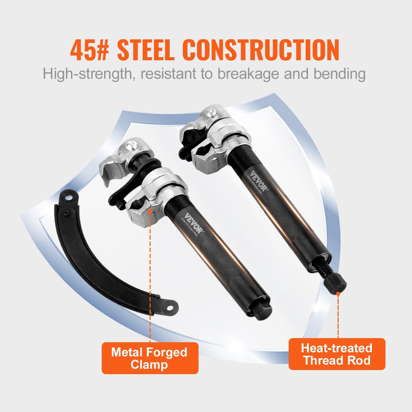 Coil Spring Compressor Tool, 2 pcs Heavy Duty Macpherson Strut Spring Compressor Set, 2646 lbs Strut Spring Compressor with Safety Bracket and Carrying Case, for Car Truck ATV UTV - Image 4