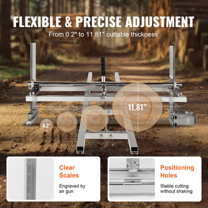 Chainsaw Mill 14"-36" Guide Bar and 9 ft Aluminum Rail Mill Guide System - Image 4