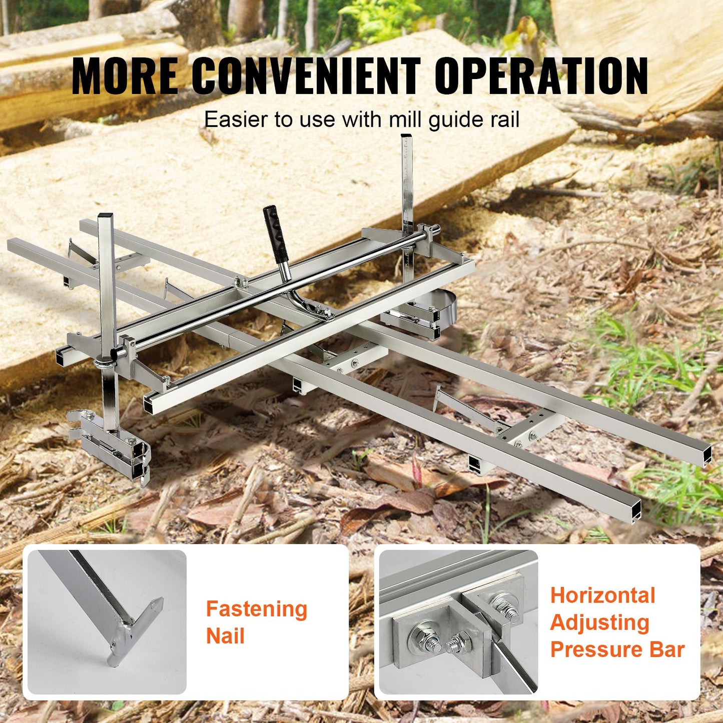 Chainsaw Mill 14"-36" Guide Bar and 9 ft Aluminum Rail Mill Guide System - Image 6
