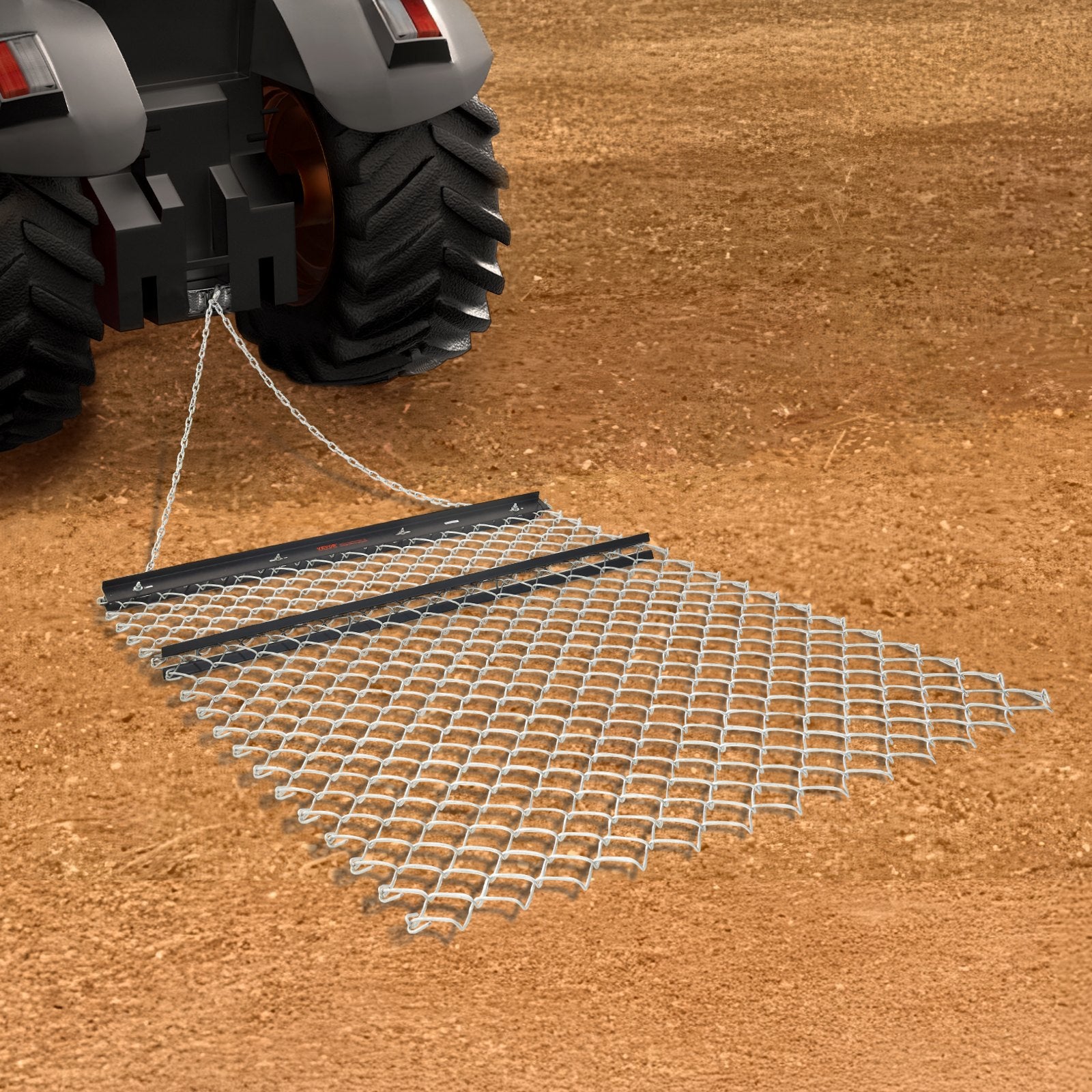 Drag Harrow 4 x 5 ft Chain Harrow Lawn Rake ATV UTV Tractor Attachments - Image 8