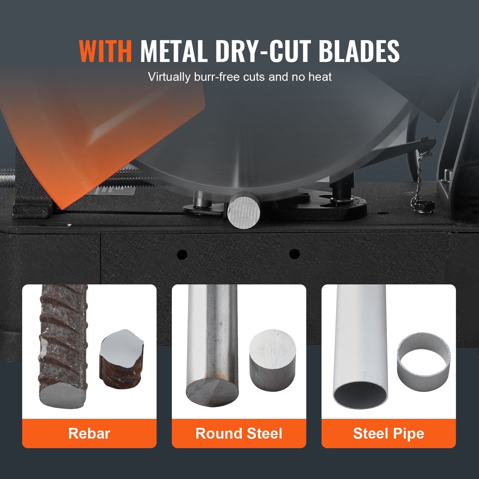 Chop Saw, 14"/355mm Blade Diameter Cut Off Saw, 2800W 1200RPM Steel Cutting Machine, Adjustable Dry Cut Chop Saw, Miter Saw for Cutting Metal Cold Cut Saw for Steel/Rebar/Iron/Aluminum - Image 3
