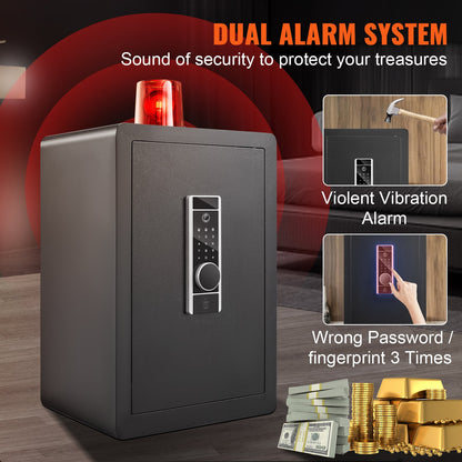 Safe 2.2 Cubic Feet Home Safe Steel for Cash Gold 15.75x13x23.6 inch - Image 5