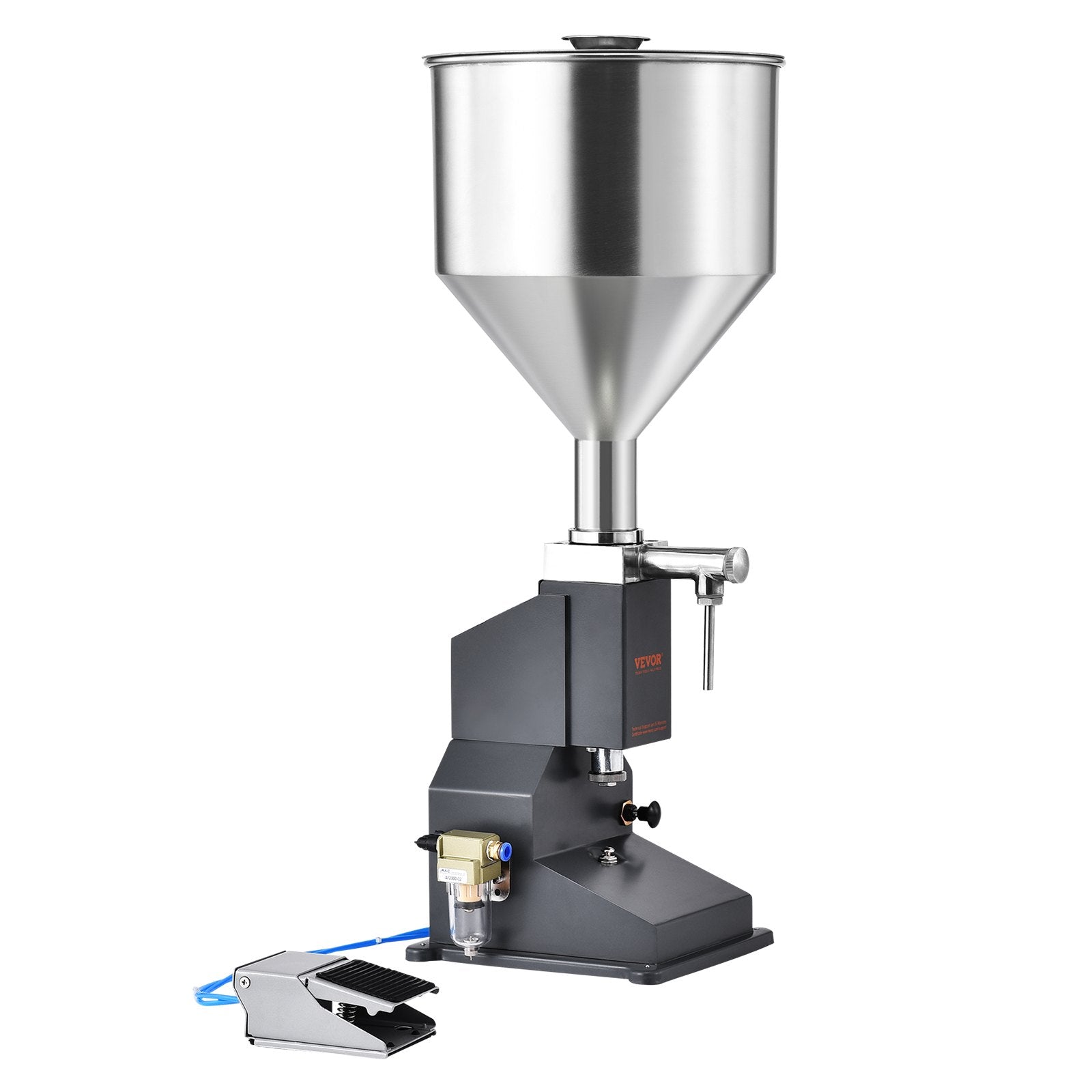 Pneumatic Paste Liquid Filling Machine, 5-50ml Bottle Filler, Bottle Filling Machine, Stainless Steel Liquid Filler with Pedal for Milk Water Juice Essential Oil Shampoo Cosmetic Honey Lotion - Image 9