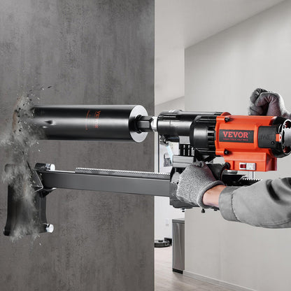 Diamond Core Drilling Machine, 8in Wet&Dry Concrete Core Drill Rig with Stand, 750RPM Speed & 1-1/4" 5/8" Thread & Lifting Handle, 8in Drilling Diameter for Concrete Brick Block Stone, 2500W - Image 8