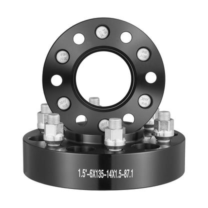 1.5" 6"x5.3" Wheel Spacers Wheel Adapters 6 Lug Forged Spacer 4 PCS Black