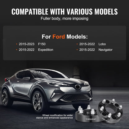 1.5" 6"x5.3" Wheel Spacers Wheel Adapters 6 Lug Forged Spacer 4 PCS Black - Image 4