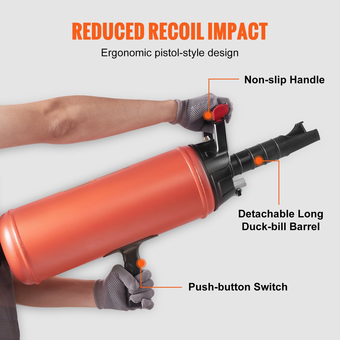 Tire Bead Seater, 2.4 Gal/9 L Air Tire Bead Blaster, 150 PSI Handheld Bead Bazooka, Portable Tire Inflator Tool, 87-116 PSI Operating Pressure for Tractor Truck ATV Car and Automobile Repair - Image 5